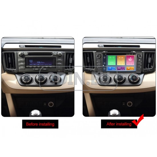 TOYOTA RAV4 - МУЛТИМЕДИЯ / НАВИГАЦИЯ ANDROID CPU:8-CORE, RAM:4GB DVD + CARPLAY + DSP + SIM